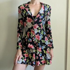 vintage floral suit set